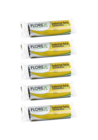 Florex Endüstriyel Battal Boy Çöp Torbası 72x95 Cm 10'lu Rulo Siyah 5 Rulo (50 Adet)