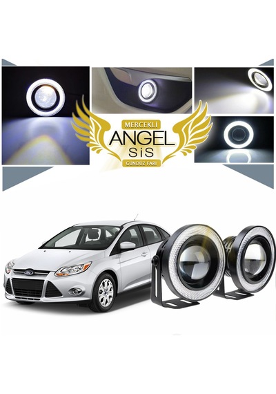 Ford Focus 3 Uyumlu, Universal Mercekli Led Sis Farı, 76mm Beyaz Renk