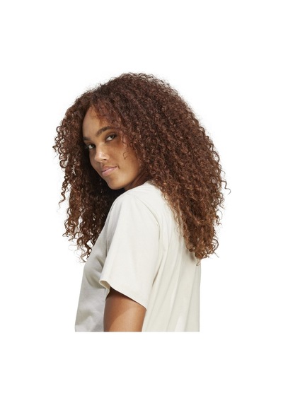 Adidas Essentials Small Logo Cotton Tişört Jı6079 Ekru