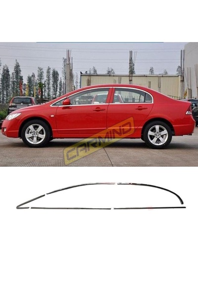 Honda Civic Fd6 Krom Cam Çerçevesi Set 2006-2011 10 Parça