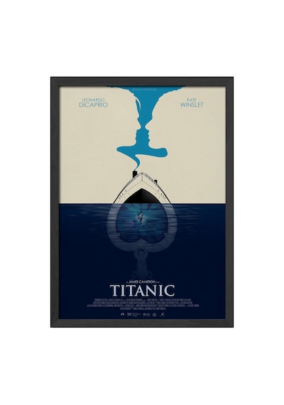 Titanic Siyah Ahşap Çerçeveli Poster, Film Duvar Tablosu