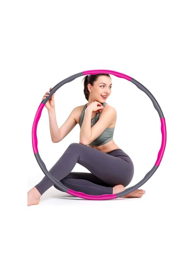 1000 Gr Hula Hoop Egzersiz Çemberi 8 Parça Pembe, Hula-499555
