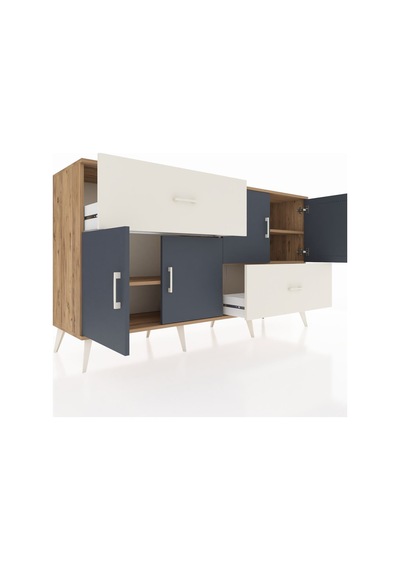 Hyperion Konsol 3 Raflı 2 Çekmeceli 4 Kapaklı 176x44x99 Çam-antra Çam-antrasit/aytaşı Hyperion Konsol 3 Raflı 2 Çekmeceli 4 Kapaklı 176x44x99 Çam-antra Çam-antrasit/aytaşı