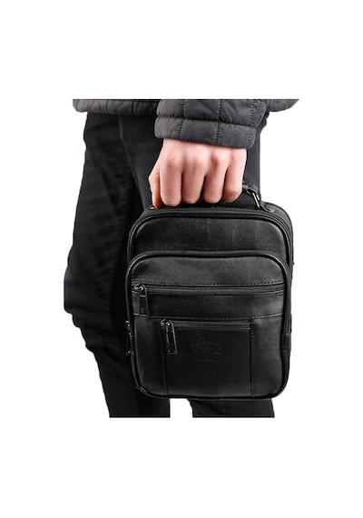 Strong Bag Strong Kasalı Siyah Erkek Orta Boy El Çantası, Omuz Çantası Ndelc Siyah
