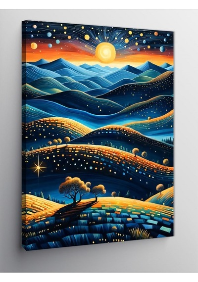 Kanvas Tablo Altın Yollar 70cmx100cm