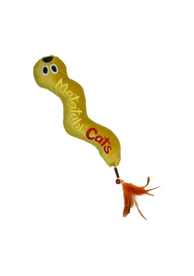 Matatabi Cats Big Wormy Sesli Peluş Matatabili Kumaş Kedi Oyuncağı 36 x 3.5 x 6 CM