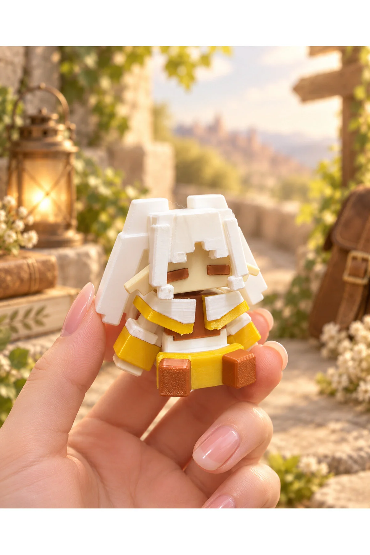 Frieren Beyond Journey S End Frieren Mini Anime Figür Pixel Art 3d Baskı Masaüstü Dekoratif Süs