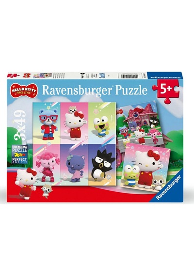 Ravensburger Çocuk Puzzle 3x49 Parça Hello Kitty Rpk120010357