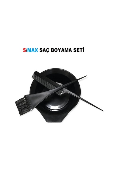 Saç Boyama Seti 3 Parça Siyah -boya Kabı Fırça Tarak