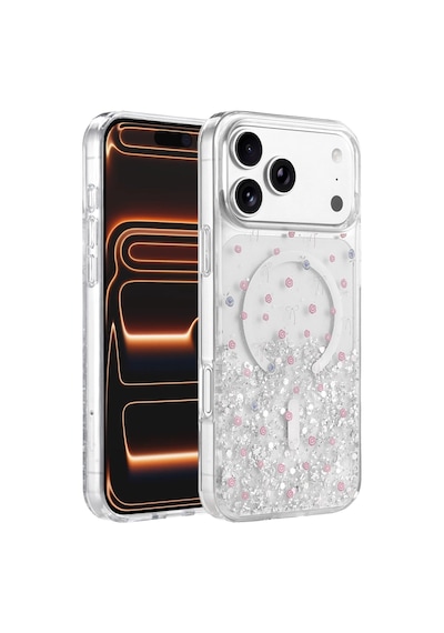 Onegif Apple Apple Uyumlu iPhone 17 Pro Max/18 Pro Max Misk Simli Magsafe Kapak - Desen 1 Standart
