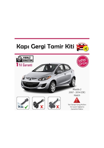 Barrer Mazda 2 (DE) Hatch Kapı Gergi (Limitör) Tamir Kiti 2007-2014