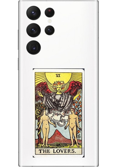 Samsung Galaxy S22 Ultra Uyumlu Şeffaf Kılıf The Lovers Tasarımlı