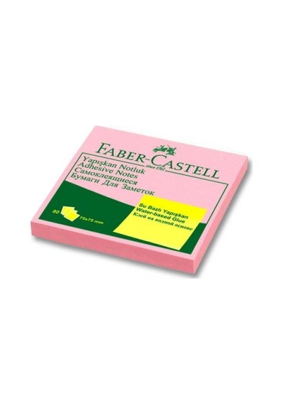 Faber-castell Yapışkan Notluk Harmony 75x75 MM - Pembe