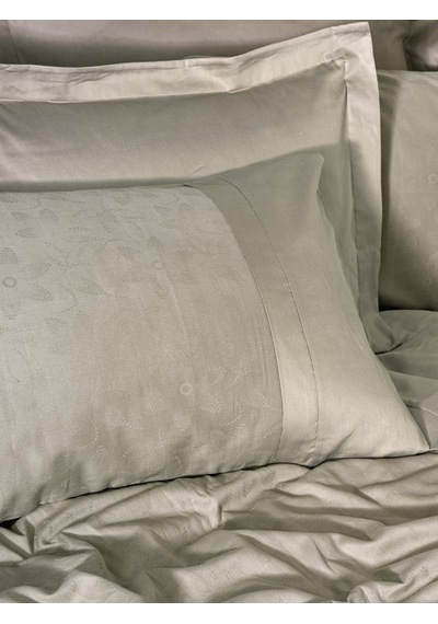 Cotton Box Jakarlı Saten Çift Kişilik Nevresim Takımı Demure Vizon