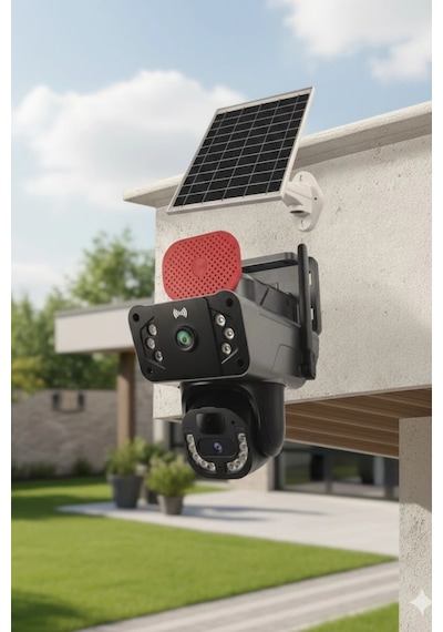 Okam Pro O-kam-3815e 4g Destekli, Çift Lensli 6mp Güneş Enerjili Ptz Dış Mekan Kamera