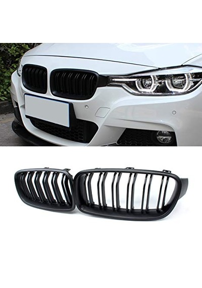 Bmw F30 2016-2017 3.Seri Parlak Siyah Çift Çizgi M3 Ön Panjur