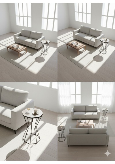 Geometrik Model Sehpa Mermer Desenli Gri Siyah 37x37x59 Cm Atlantik Çam