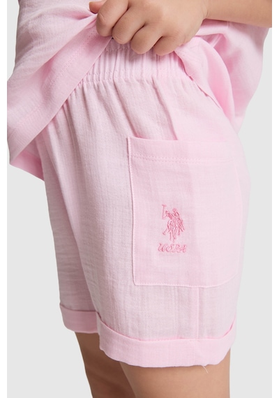 U.S. Polo Assn. Kız Çocuk Pembe Pijama Takım 50326617-vr041