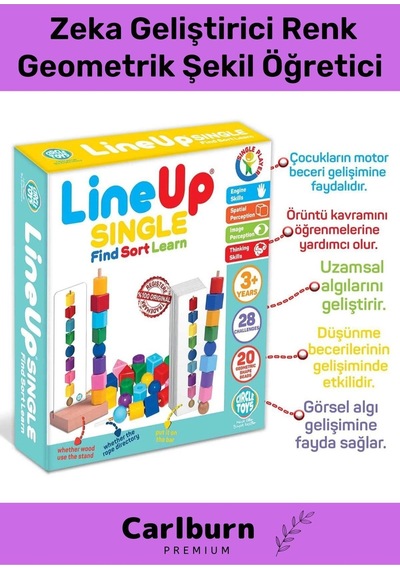 Özel Üretim Zeka Geliştirici Renk Geometrik Şekil Öğretici Çocuk Lineup Sıngle Bul Sırala Öğren
