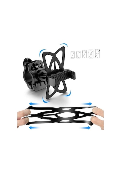 Zhltools 360 Dönerli Universal Bisiklet Telefon Tutucu