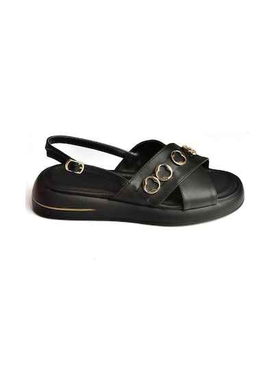 Fox Shoes S518105809 Siyah Alçak Tabanlı Kadın Sandalet Siyah