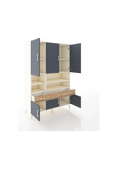 Hyperion Dolap 8 Raflı 2 Çekmeceli 6 Kapaklı 132x44x195 Aytaşı-antrasit/çam Antrasıt/atlas Çam Hyperion Dolap 8 Raflı 2 Çekmeceli 6 Kapaklı 132x44x195 Aytaşı-antrasit/çam Antrasıt/atlas Çam