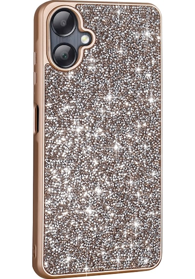 Zore Galaxy Uyumlu A06 Kılıf Parlak Taşlı Tasarım Ata Pırlanta Kapak - Pembe Pembe