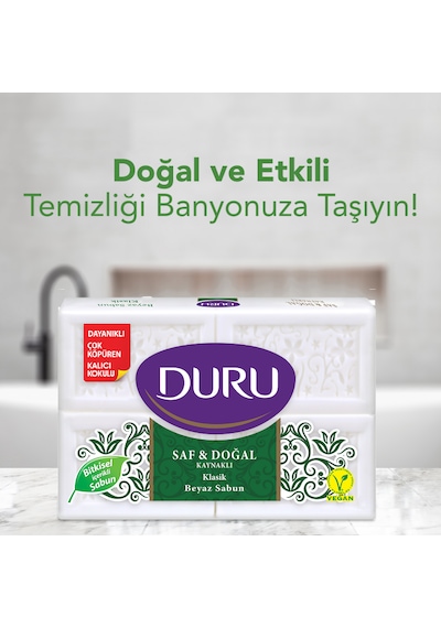 Duru Saf Doğal Klasik Kalıp Sabun 4 x 150 G