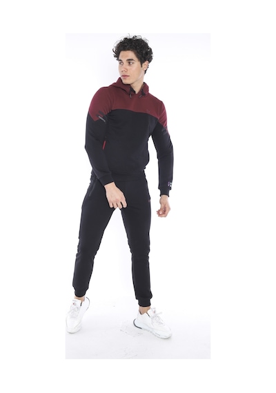 Erkek Spor Siyah Sweatshirt Eşofman Takımı-3857 Siyah