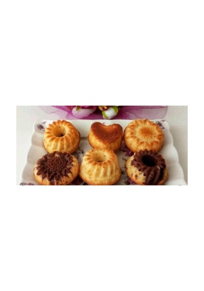 Baroness Silikon 6 Lı Göbekli Muffin Mini Kek Kalıbı Pembe Diğer