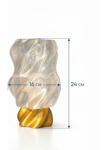 Neolab Aura Serisi Gold Tabanlı Modern Tasarım Buzlu Cam Efektli Dekoratif Masa Lambası Çok Renkli