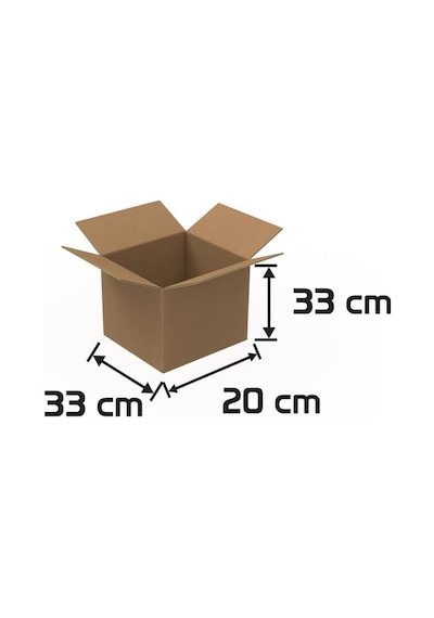 33x20x33 - 50 Adet - 4,8 Desi Çift Oluklu Taşıma Kolisi 50 Adet