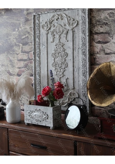 Neiwel Vintage Urme Eskitme Beyaz Kutu Beyaz