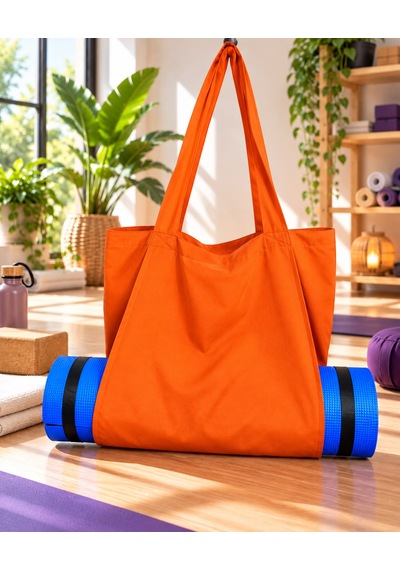 Mat Taşıma Çantası Yoga Fitness Silindir Antrenman Çantası - Çantalı Fermuarlı Mat Taşıma Çantası Turuncu