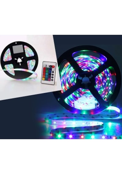 Şerit Led Rgb Kumandalı İç Dış Mekan Tak Çalıştır 5 M