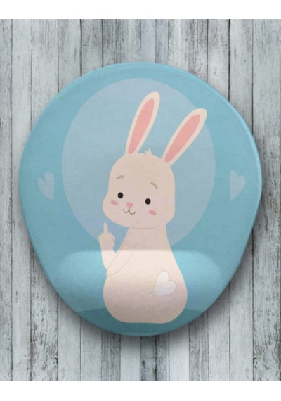 Tavşan Oval Bilek Destekli Mouse Pad Mousepad