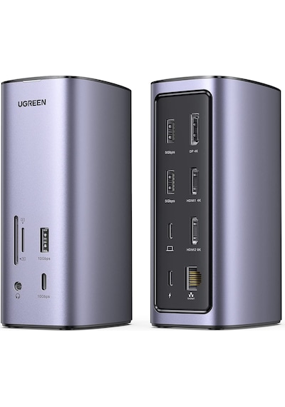 Macos Ve Windows İçin Ugreen Usb C Bağlantı İstasyonu Üçlü Ekran, 2hdmı Dp 4k 60hz, 10gbps Usb Veri Bağlantı Noktaları, Pd 100w, Ethernet, Ses, Sd/tf, Apple Uyumlu Macbook, Surface, Lenovo, Dell, Hp Vb. İçin 12 In 1 Dock. Macos Ve Windows İçin Ugreen Usb C Bağlantı İstasyonu Üçlü Ekran, 2hdmı Dp 4k 60hz, 10gbps Usb Veri Bağlantı Noktaları, Pd 100w, Ethernet, Ses, Sd/tf, Apple Uyumlu Macbook, Surface, Lenovo, Dell, Hp Vb. İçin 12 In 1 Dock.