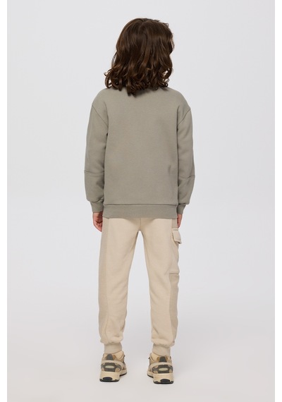 Panço Erkek Çocuk Fermuarlı Antrasit Sweatshirt Gri