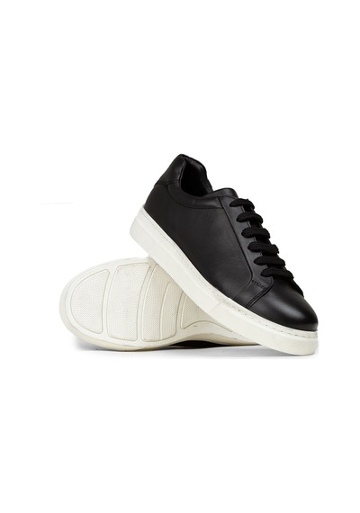 Deery Erkek Hakiki Deri Siyah Sneaker Ayakkabı - 02018msyhc02 Siyah