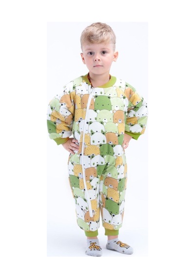 Babyhola 2-9 Yaş Kalın Elyaf Dolgulu 2.5 Tog Premium Kalite Çocuk Uyku Tulumu 23504 Yeşil