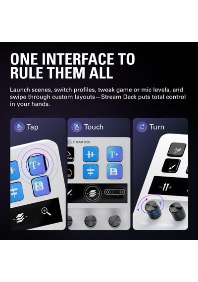 Elgato Stream Deck + White, Ses Mikseri, Canlı Üretim Ve Stüdyo D