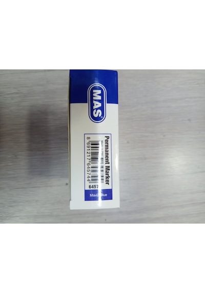 Mas Permanent Marker Koli Kalemi Kesik Uç Mavi 6459 12'li Kutu