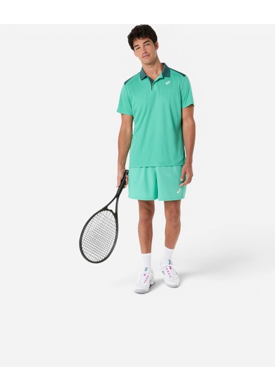 Asics Court Polo Erkek Yeşil Kısa Kollu Tshirt 2041a340-303