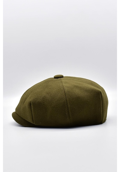 Külah Erkek Dökümlü Kışlık Newsie Kasket Premium Irish Flat Cap Şapka - Haki