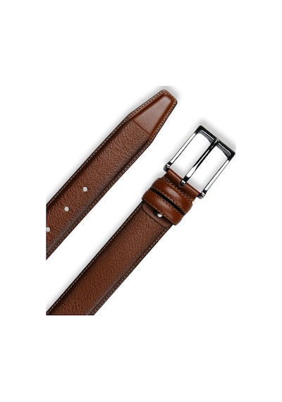Mft Leather Hakiki Deri Erkek Kemer Desenli, 3,5 Cm, Taba 9060 Taba