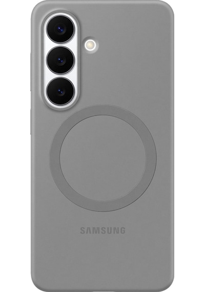 Samsung Uyumlu Galaxy S26 Silikon Magnet Kılıf - Gri Gri