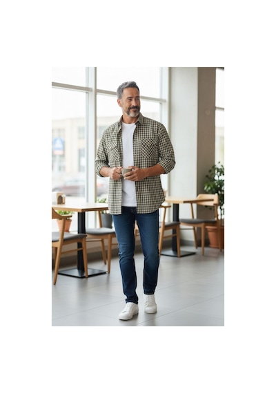 Linen Keten Klasik %100 Cotton Uzun Kollu Terletmeyen Gömlek Sarı