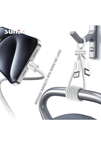 Sunix 1 - metre 60w Type c To Apple Uyumlu iPhone 15 / 16 17 Samsung xiaomi redmi huawei honor laptop tablet telefon Süper Hızlı Hasır Örgülü Sağlam Ce fc rohs Lisanslı Sunix 1 - metre 60w Type c To Apple Uyumlu iPhone 15 / 16 17 Samsung xiaomi redmi huawei honor laptop tablet telefon Süper Hızlı Hasır Örgülü Sağlam Ce fc rohs Lisanslı