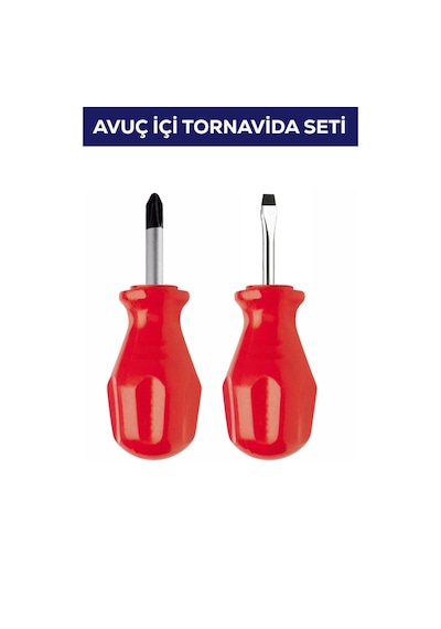 2'li Avuç Içi Tornavida Seti Düz Yıldız 97950604