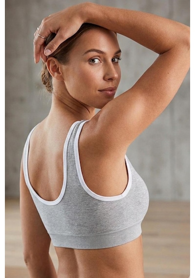 Fit Women Next Baskılı Pedsiz Büstiyer 8012 Gri